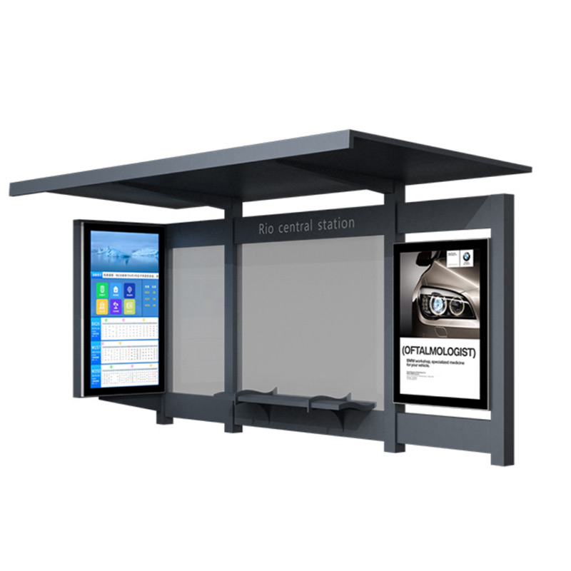 Gegalvaniseerd staal met poedercoating Smart Bus Shelter